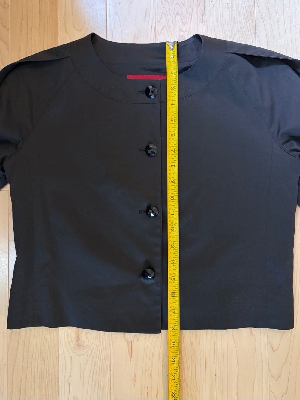 Burberry London Black Sleek Cropped Jacket | Sz S (4/6) - Picture 11 of 14